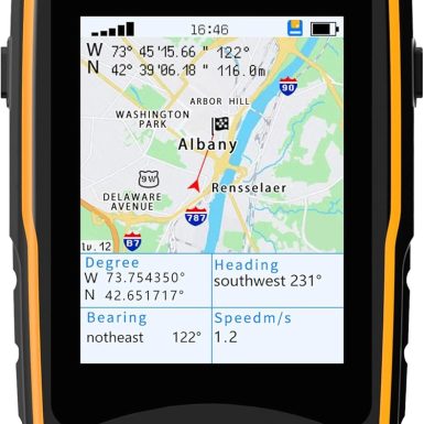 A8 Handheld GPS for Hiking, Rugged and Waterproof Handheld GPS Navigator, 3.2" Sunlight Readable Screen, Compact Satellite Handheld GPS with USA Base Map, Multi-GNSS Support, Extra Battery Life